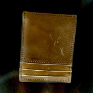 Leather wallet with money clip
